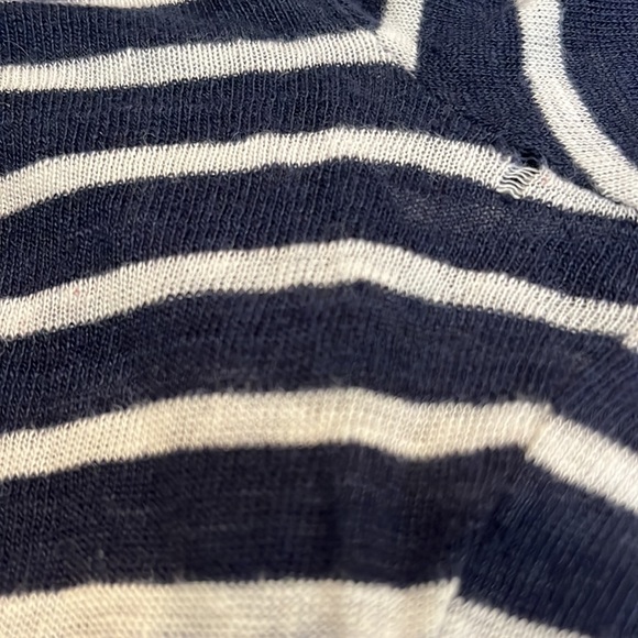 A.L.C. Exclusive Combo Navy Stripe Open Back Long Sleeve Tee XS - Picture 8 of 8